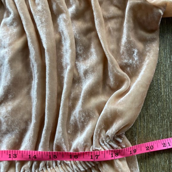 Elevenses Embroidered Peach Velvet Cardigan Size S - Picture 7 of 10